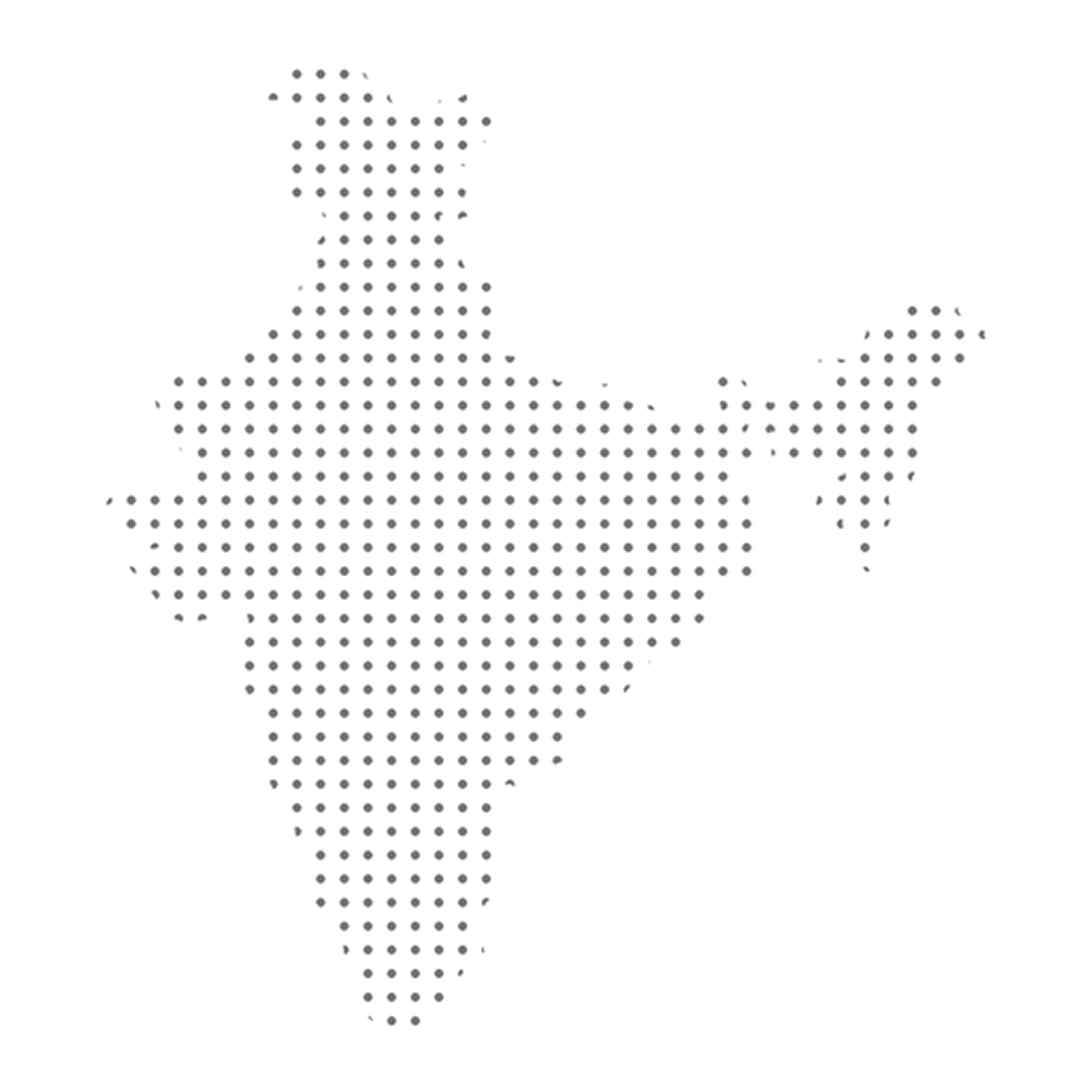 Dotted map of India